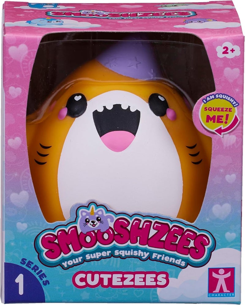 Smooshzees Cutezees Finn, Yellow Shark, Collectable Characters, Supersoft, Cuddly and Squishy! - Image 1